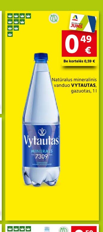 Natūralus mineralinis vanduo VYTAUTAS