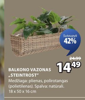 BALKONO VAZONAS „STEINTROST“