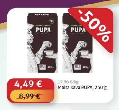 Malta kava PUPA