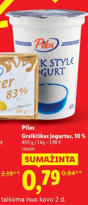 Pilos Graikiškas jogurtas, 10 %