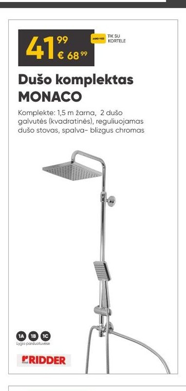 Dušo komplektas MONACO