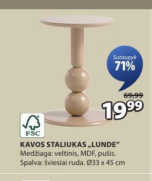 KAVOS STALIUKAS „LUNDE“