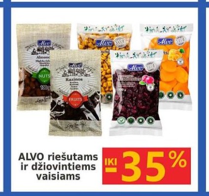 ALVO riešutams ir džiovintiems vaisiams