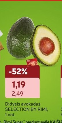 Didysis avokadas SELECTION BY RIMI