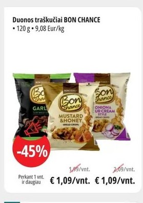 Duonos traškučiai BON CHANCE
