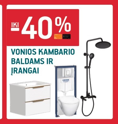 VONIOS KAMBARIO BALDAMS IR ĮRANGAI
