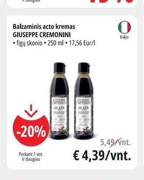 Balzaminis acto kremas GIUSEPPE CREMONINI