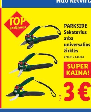 PARKSIDE Sekatorius arba universalios žirklės