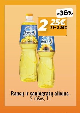 Rapsų ir saulėgrąžų aliejus