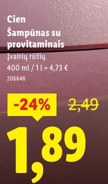 Cien Šampūnas su provitaminais