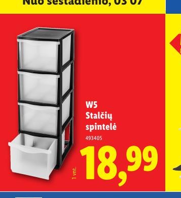 W5 Stalčių spintelė