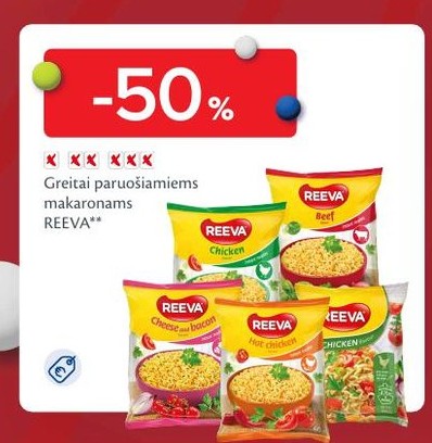 Greitai paruošiamiems makaronams REEVA**