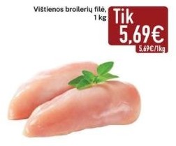 Vištienos broilerių filė