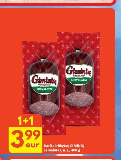 Karštai rūkytas GIMINIŲ servelatas