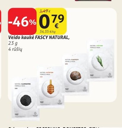 Veido kaukė FASCY NATURAL, 23 g