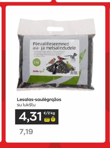 Lesalas-saulėgrąžos su lukštu