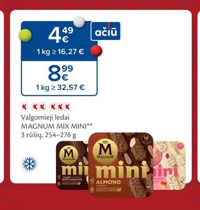 Valgomieji ledai MAGNUM MIX MINI**