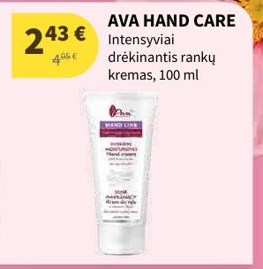 AVA HAND CARE Intensyviai drėkinantis rankų kremas