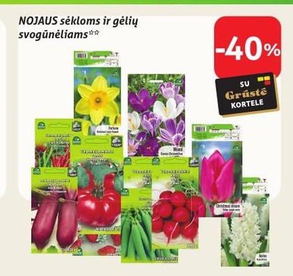 NOJAUS sėkloms ir gėlių svogūnėliams**