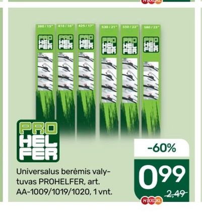 Universalus berėmis valytuvas PROHELFER