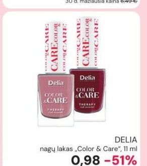 DELIA nagų laks „Color & Care“