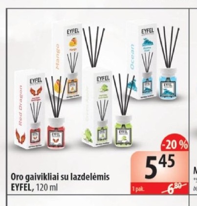 Oro gaivikliai su lazdelėmis EYFEL