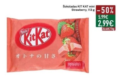 Šokoladas KIT KAT mini Strawberry