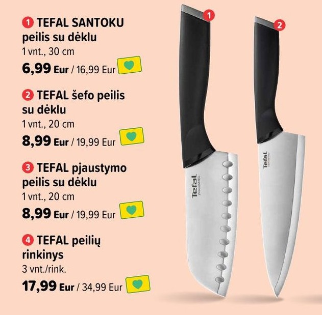 TEFAL šefo peilis su dėklu
