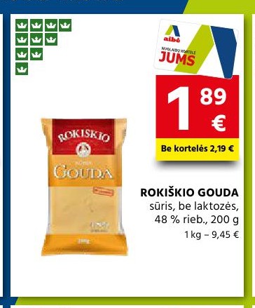 ROKIŠKIO GOUDA sūris