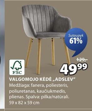VALGOMOJO KĖDĖ „ADSLEV“