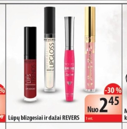Lūpų blizgesiai ir dažai REVERS