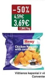 Vištienos kepsniai ir vištienos krūtinėlė HENY Convenience
