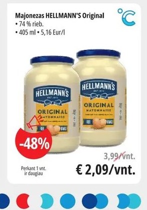 Majonezas HELLMANN'S Original
