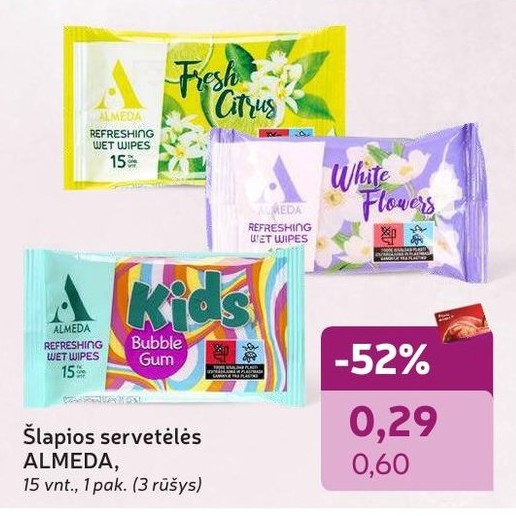 Šlapios servetėlės ALMEDA