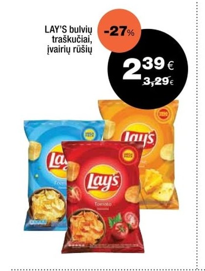 LAY'S bulvių traškučiai