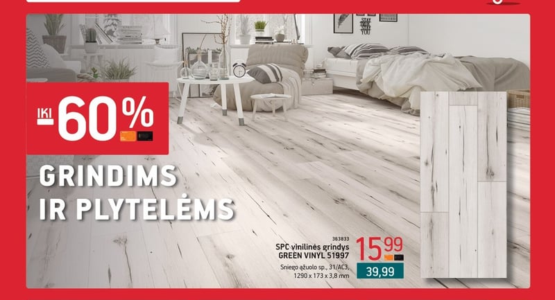 SPC vinilinės grindys GREEN VINYL 51997