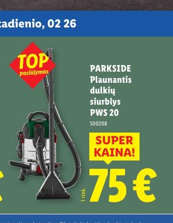 PARKSIDE Plaunantis dulkių siurblys