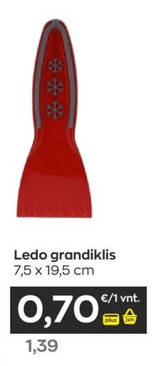 Ledo grandiklis 7,5 x 19,5 cm