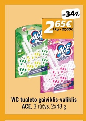 WC tualeto gaiviklis-valiklis ACE