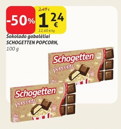 Šokolado gabalėliai SCHOGETTEN POPCORN