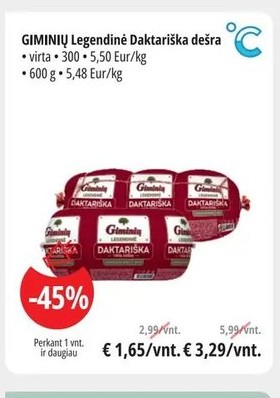 GIMINIŲ Legendinė Daktariška dešra