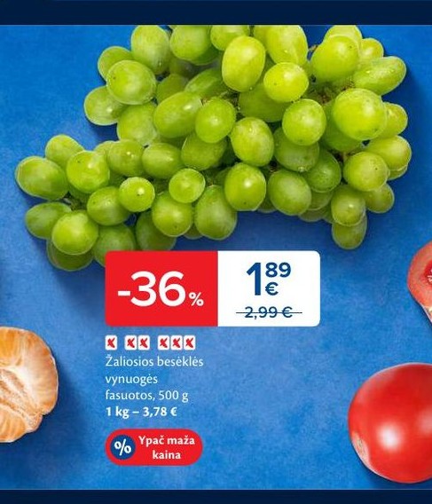 Žaliosios besėklės vynuogės