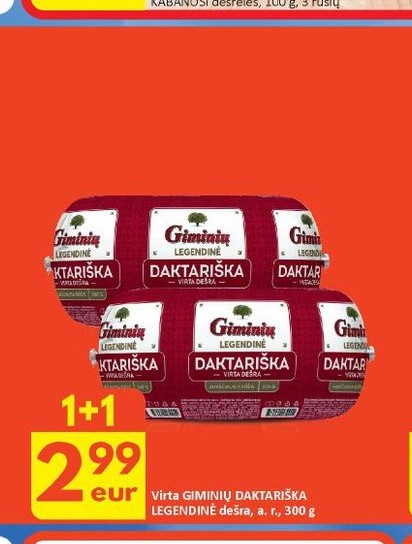 Virta GIMINIŲ DAKTARIŠKA LEGENDINĖ dešra