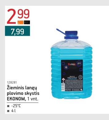 Žieminis langų plovimo skystis EKONOM, 1 vnt.
