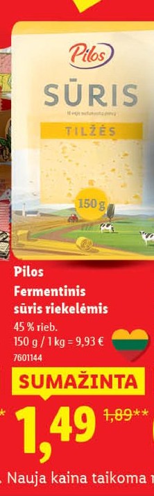 Pilos Fermentinis sūris riekelėmis