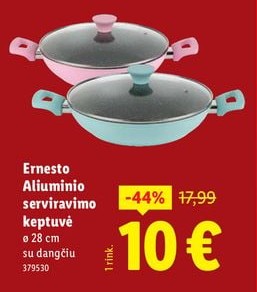 Ernesto Aliuminio serviravimo keptuvė