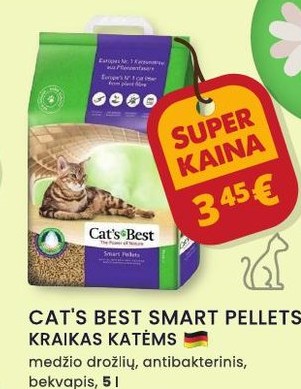 CAT'S BEST SMART PELLETS KRAIKAS KATĖMS