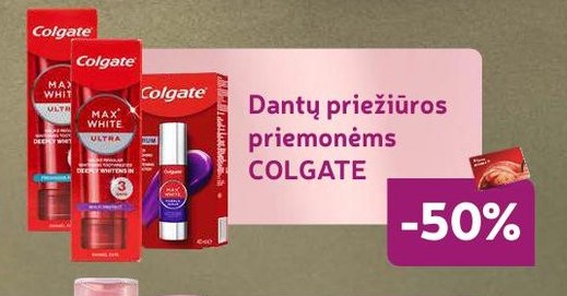 Dantų priežiūros priemonėms COLGATE