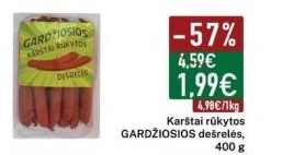 Karštai rūkytos GARDŽIOSIOS dešrelės