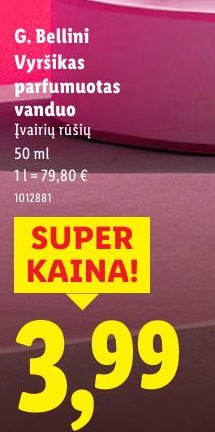 G. Bellini Vyrškas parfumuotas vanduo